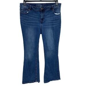 M Jeans by Maurices Womens 18W Regular Cotton Blend Mid Rise Denim Blue Jeans